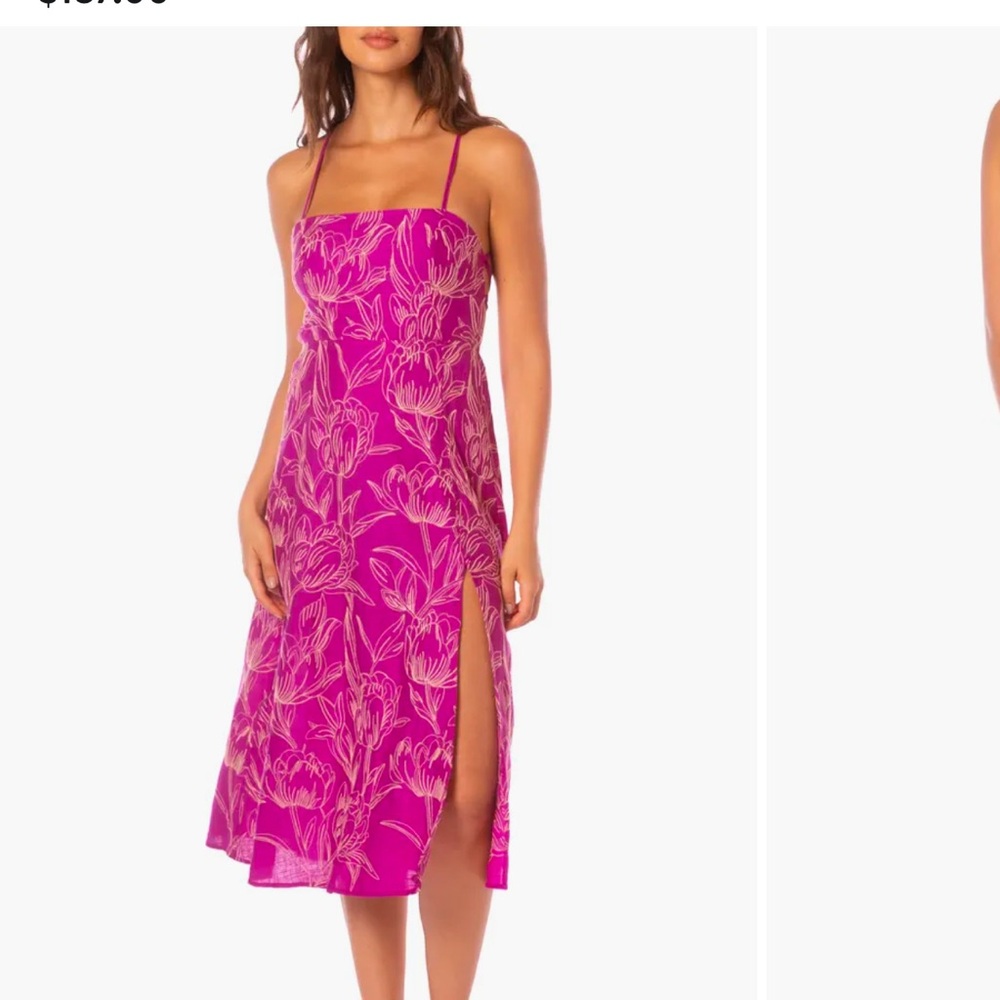 Maaji Fuchsia Floral Midi Dress